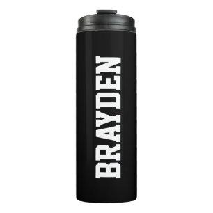 Bouteilles Isothermes Nom personnalisé Tumbler thermique   Noir