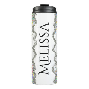 Bouteilles Isothermes Nom personnalisé Tumbler, Tumbler Parties scintill