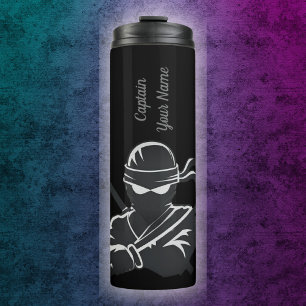 Bouteilles Isothermes Nom personnel Ninja capitaine Thermal Tumbler
