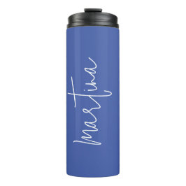 Bouteilles Isothermes Nom propre Blue Elegant Plain Simple Calligraphie