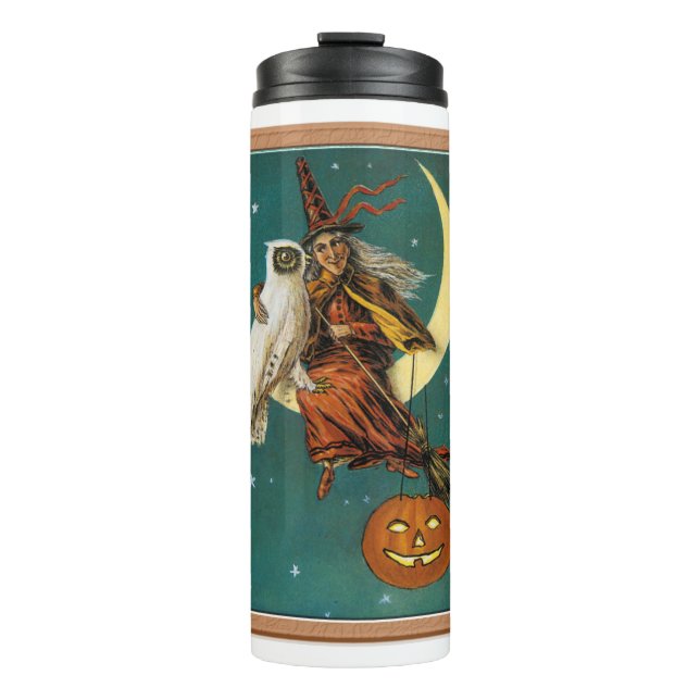 Bouteilles Isothermes Nostalgy Halloween Witch & Owl (Devant)