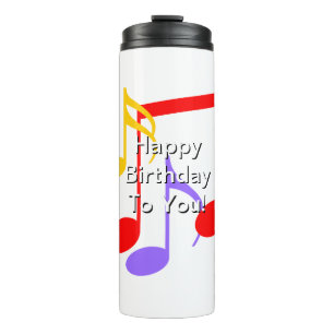 Bouteilles Isothermes Notes de musique d'anniversaire  