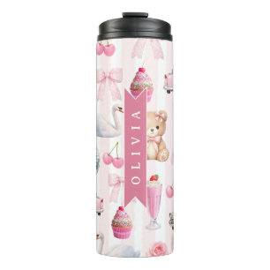 Bouteilles Isothermes Nounours Rétro Mignon Rose Personnalisé Coquette