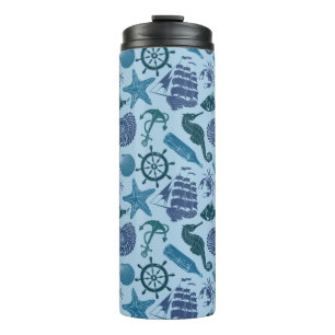 Bouteilles Isothermes Nuances nautiques de motif bleu