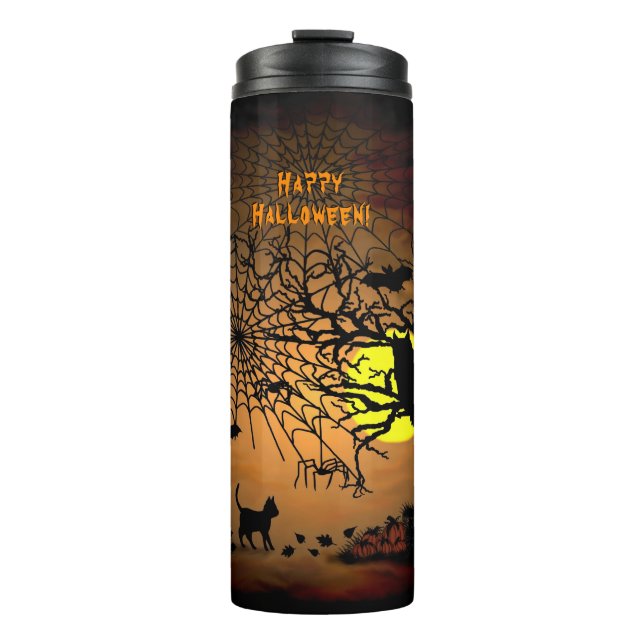 Bouteilles Isothermes Nuit d'Halloween, Joyeux Halloween ! (Devant)