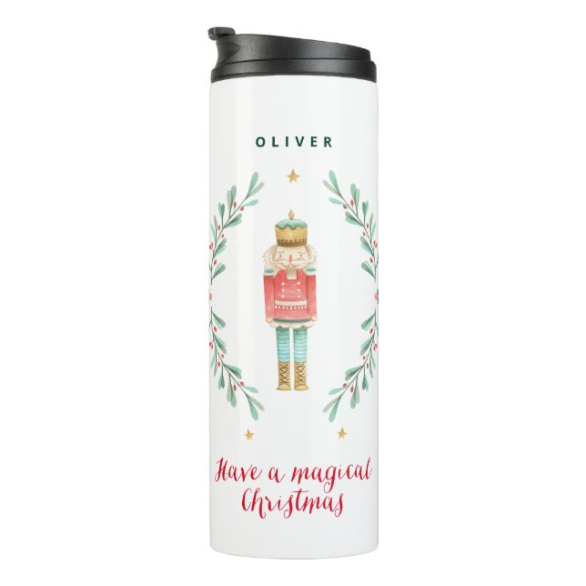 Bouteilles Isothermes Nutcracker botanique joli cadeau de Noël (Tourné sur la droite)