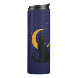Bouteilles Isothermes Observateur de la nuit - Chat noir d'Halloween