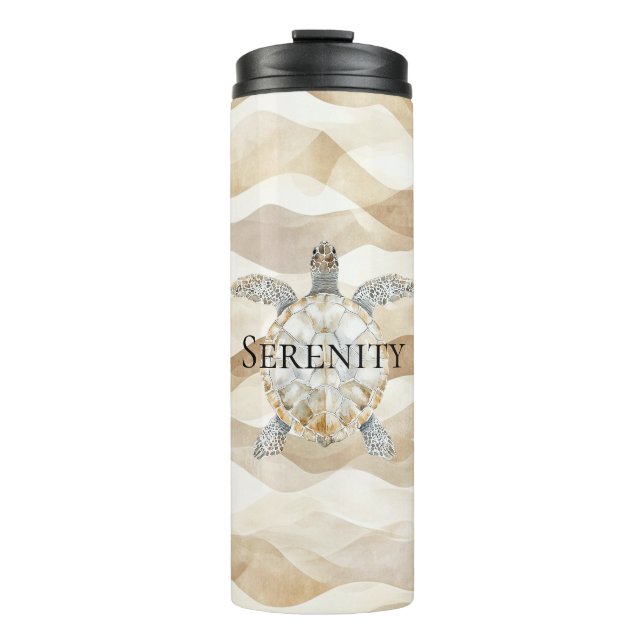 Bouteilles Isothermes Ocean Beach Coast Sea Turtle Sand (Devant)