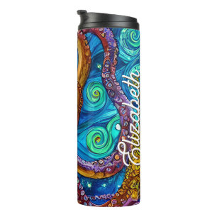 Bouteilles Isothermes Octopus Ocean Sea Animal Nom personnalisé