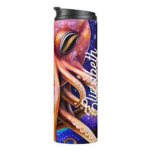 Bouteilles Isothermes Octopus Ocean Sea Squid Animal avec nom personnali