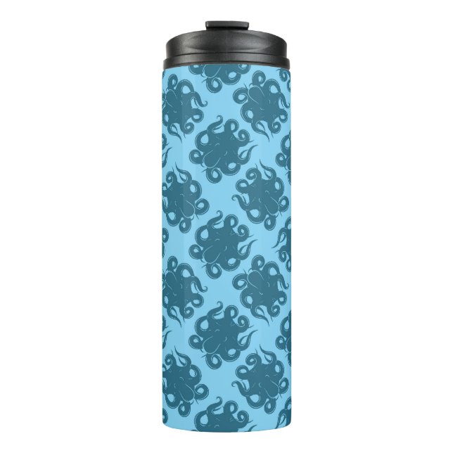 Bouteilles Isothermes Octopus sur Motif bleu (Devant)