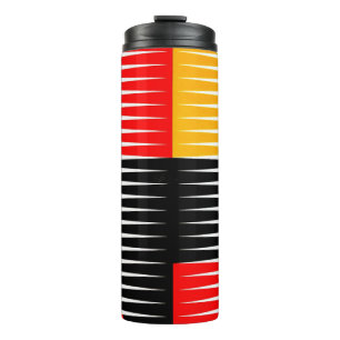 Bouteilles Isothermes OEuvre rouge, noire et jaune