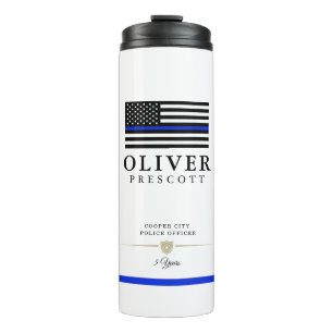 Bouteilles Isothermes Officier de police  Blanc de l'anniversaire du ser