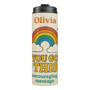 BOUTEILLES ISOTHERMES ''OLIVIA VOUS AVEZ EU CE MESSAGE ENCOURAGEANT''