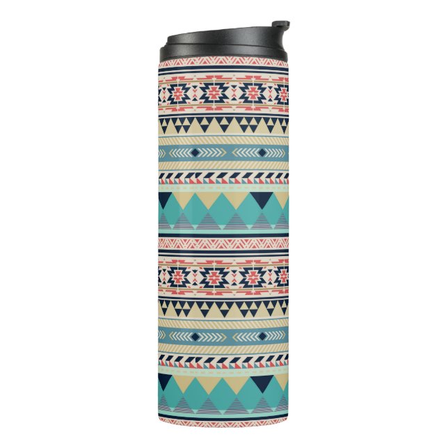 Bouteilles Isothermes Or tribal de turquoise de rose de motif de (Tourné sur la gauche)