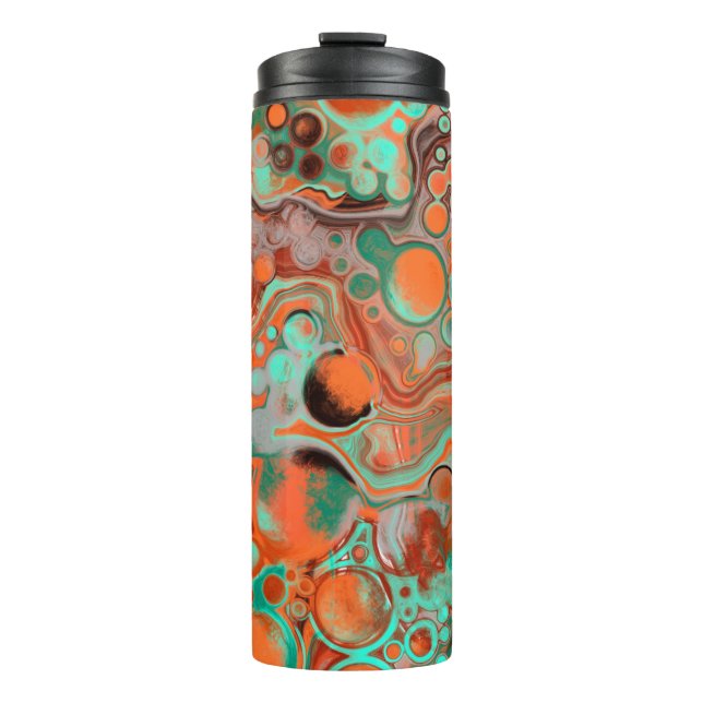 Bouteilles Isothermes Orange Brown Art moderne Abstrait (Devant)