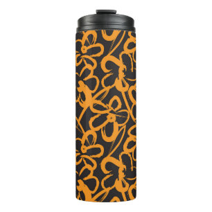 Bouteilles Isothermes Orange Floral brosse un fond motif sans soudure