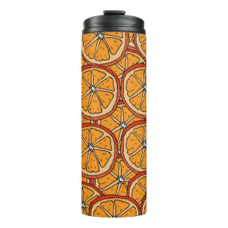 Bouteilles Isothermes Oranges dessinées à la main : sans couture