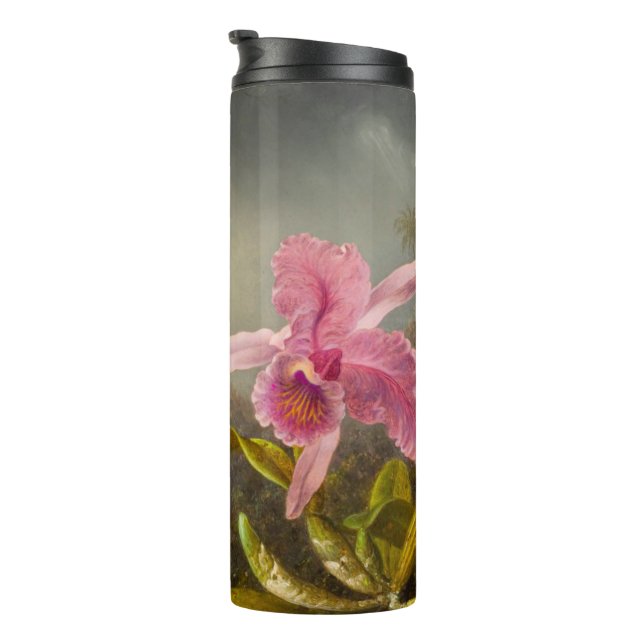 Bouteilles Isothermes Orchidée avec deux colibris Heade (Tourné sur la droite)