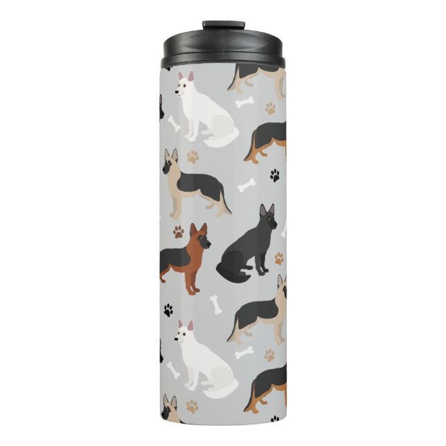 Bouteilles Isothermes Os bergers allemands et pattes (Devant)
