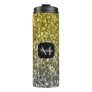 Bouteilles Isothermes Oscillis gris foncé jaune brillant sombre Monogram