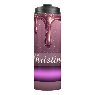 Bouteilles Isothermes Pailleté Rose Gold Personnalisé