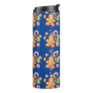 Bouteilles Isothermes Pain d'épice Noël Menthe Bleue Nom Neige