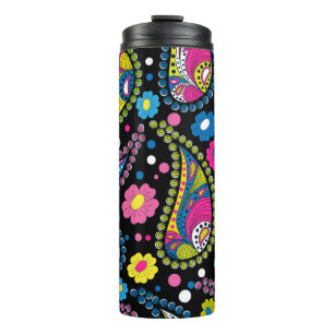 Bouteilles Isothermes Paisley de style tribal, motif ethnique sans soudu