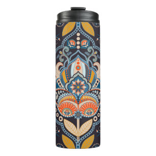 Bouteilles Isothermes Paisley Floral : Motif indien foncé