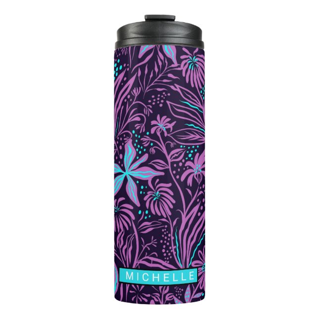 Bouteilles Isothermes Paisley pourpre personnalisée (Devant)