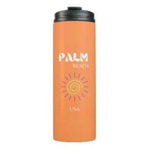 Bouteilles Isothermes Palm Beach, Art Voyage, Preppy, Orange