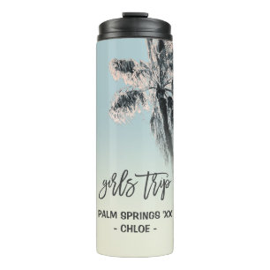 Bouteilles Isothermes Palm Pink Aqua Girl Trip Tumbler personnalisée