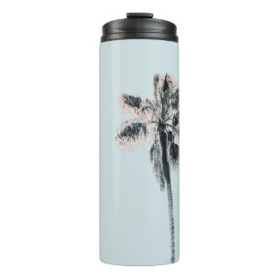 Bouteilles Isothermes Palmier rose Aqua Mint Sky Retro