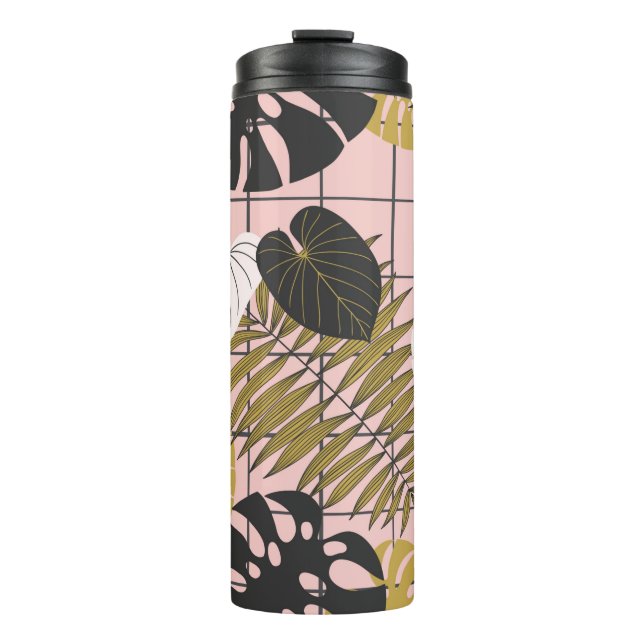 Bouteilles Isothermes Palmier tropical feuille motif (Devant)