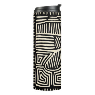 Bouteilles Isothermes Panama Kuna Indien Mola Pajaro - Noir Blanc