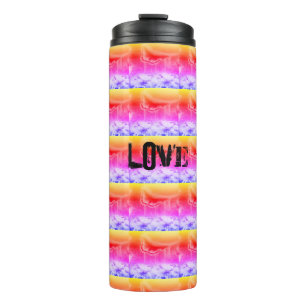 Bouteilles Isothermes PANNEAU D'AMOUR Thermal - ORANGE -MANDALA MODERNE