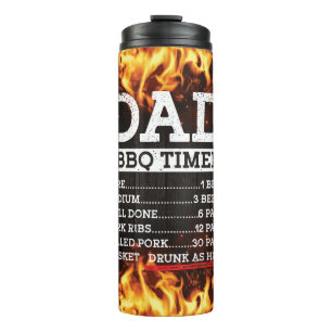 Bouteilles Isothermes Papa BBQ Timer Funny BBQ Sarcasme