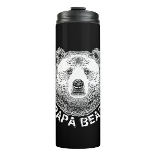 Bouteilles Isothermes Papa Bear, illustration tirée à la main