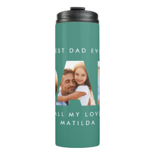 Bouteilles Isothermes Papa photo typographie moderne cadeau enfant