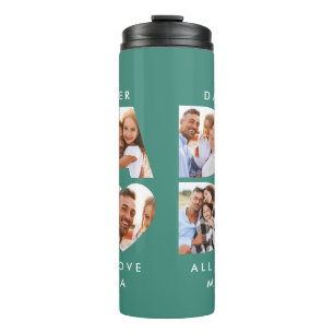 Bouteilles Isothermes Papa photo typographie moderne cadeau enfant
