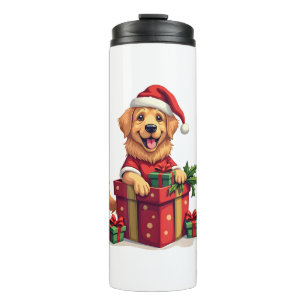 Bouteilles Isothermes Papier Cadeau Golden Retriever