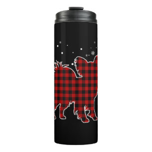 Bouteilles Isothermes Papillon Christmas Dog Buffalo Plaid