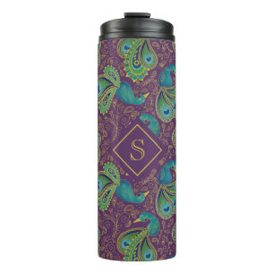 Bouteilles Isothermes Papillon Paisley Royal Violet Monogramme