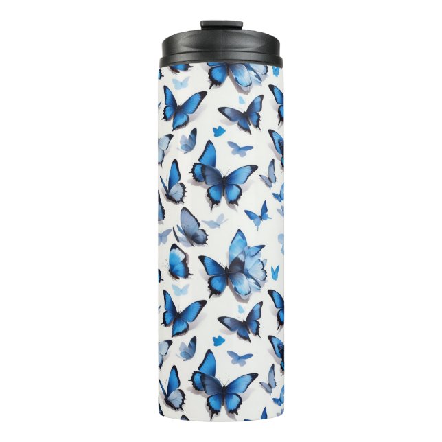Bouteilles Isothermes Papillons bleus vibreux (Devant)