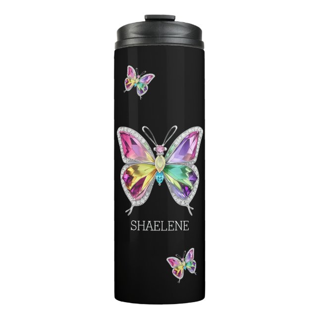 Bouteilles Isothermes Papillons en cristal arc-en-ciel (Devant)