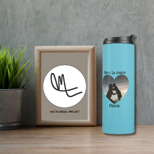 Bouteilles Isothermes Para la Mejor Mamá Bilingue Fête des Mères Coeur