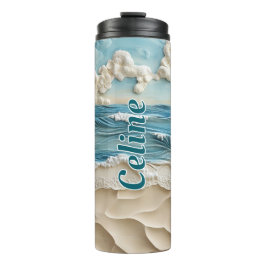 Bouteilles Isothermes Paradis 3D tropical personnalisable