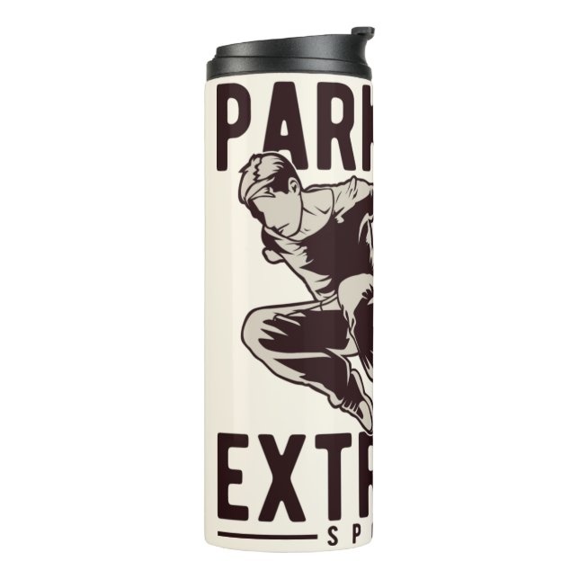 Bouteilles Isothermes PARKOUR nom personnalisé tumbler (Tourné sur la gauche)