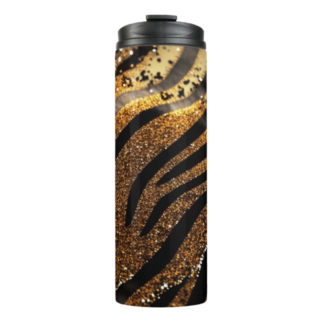 Bouteilles Isothermes Parties scintillant de tigre Paruline thermique 12 (Devant)