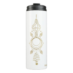 Bouteilles Isothermes *~* Parties scintillant d'or blanc SACRAL Chakra T